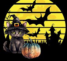 Cat Full Moon Bats - Mugs and Duds
